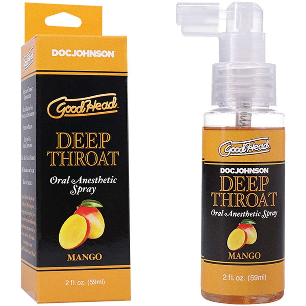 GoodHead Deep Throat Spray - Mango - Mango Flavoured Deep Throat Spray - 59 ml Bottle