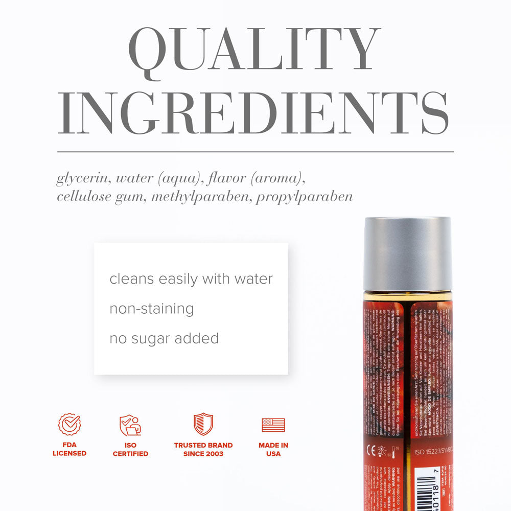 JO H2O Strawberry Kisses Lube - 120 mL - Strawberry Flavoured Water Based Lubricant - 120 ml Bottle