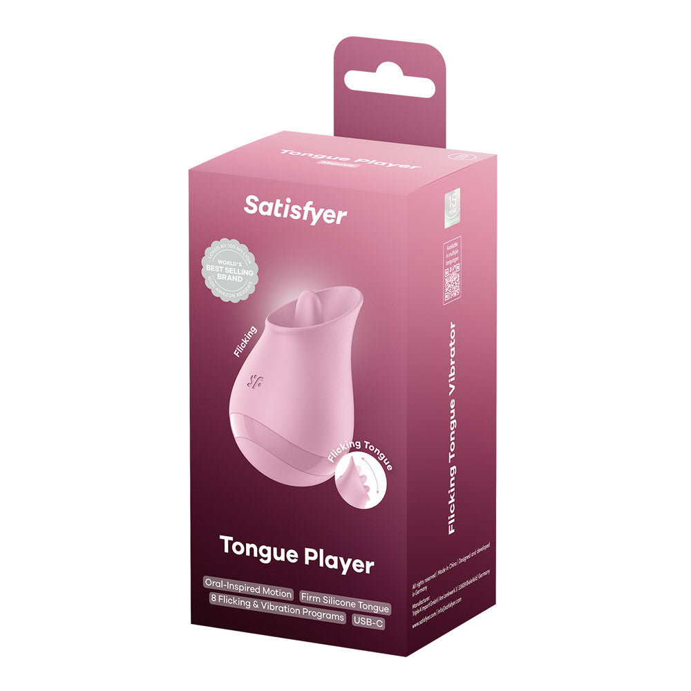 Satisfyer Tongue Player - Pink USB Rechargeable Flicking Stimulator