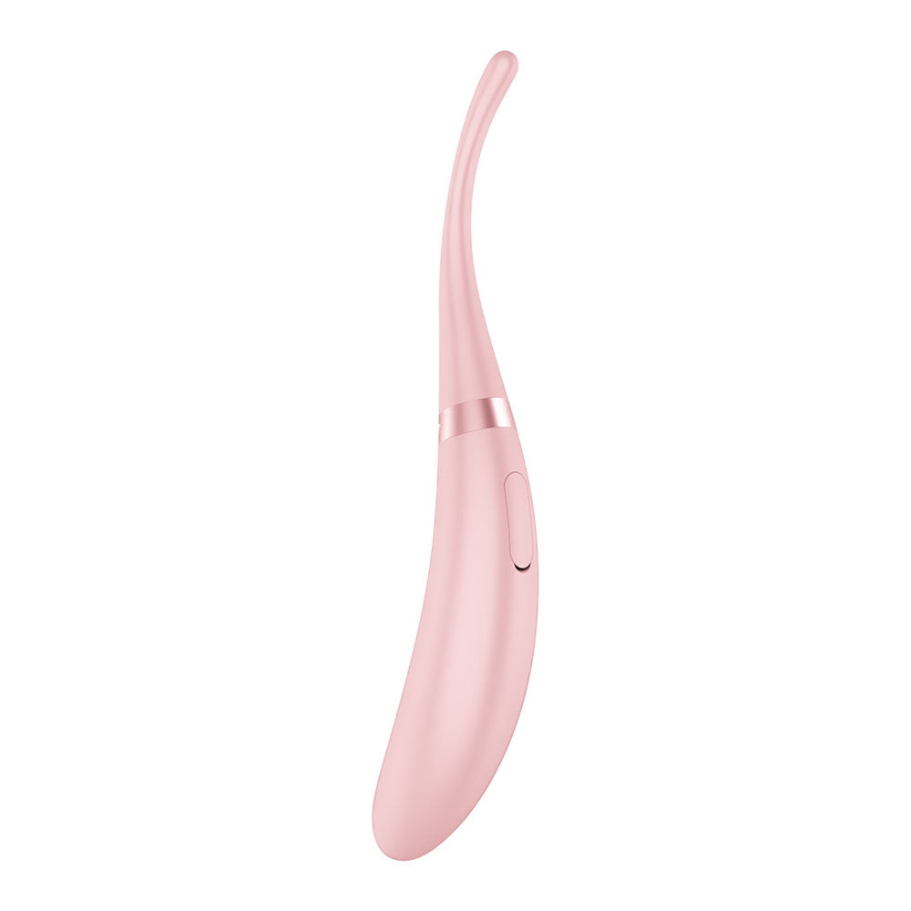Satisfyer Tip Tease - Rose - Rose USB Rechargeable Vibrator with Twirling Tip