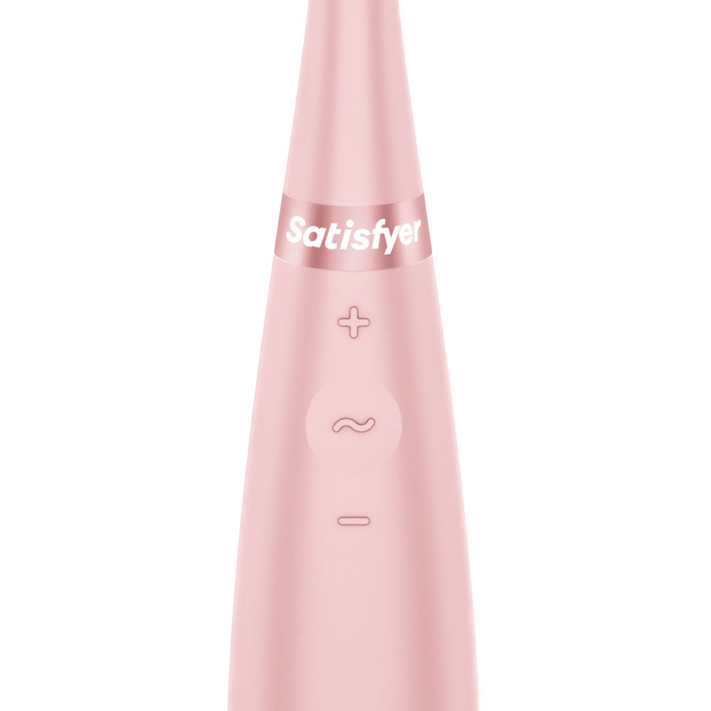 Satisfyer Tip Tease - Rose - Rose USB Rechargeable Vibrator with Twirling Tip