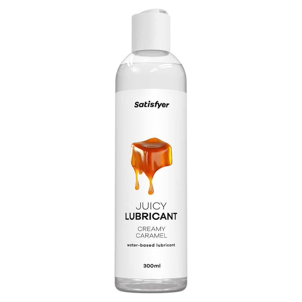 Satisfyer Juicy Lubricant 300 ml Creamy Caramel - Caramel Scented Water Based Lubricant - 300 ml Bottle