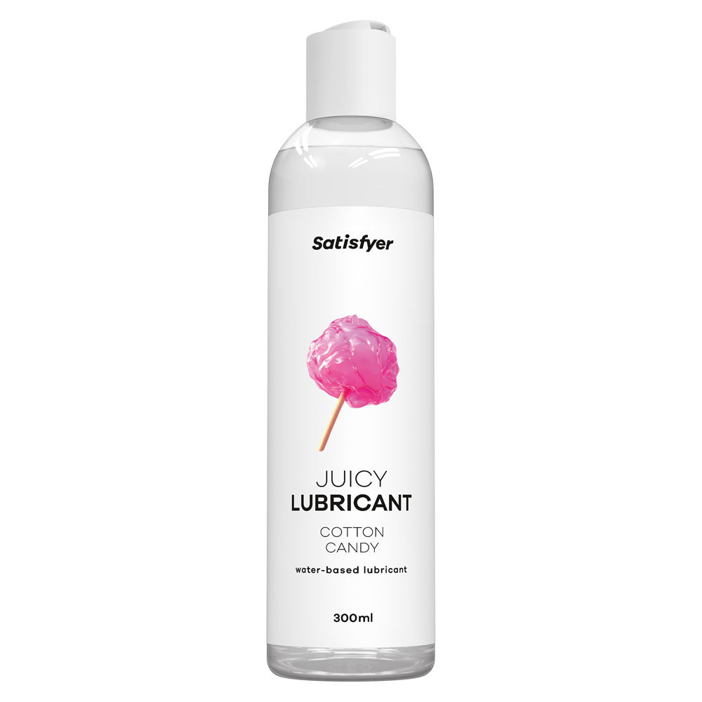 Satisfyer Juicy Lubricant 300 ml Cotton Candy - Cotton Candy Scented Water Based Lubricant - 300 ml Bottle