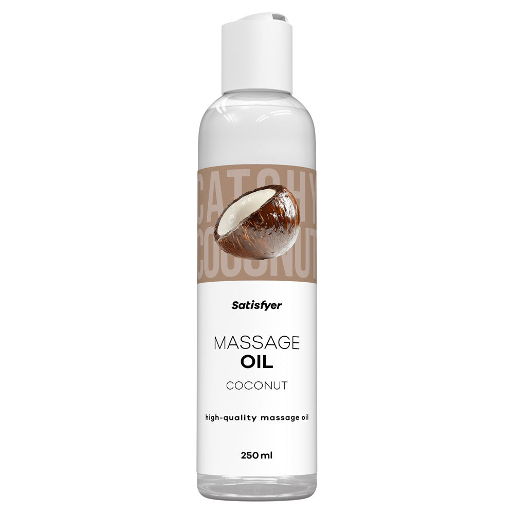 Satisfyer Massage Oil 250 ml Coconut - Coconut Scented Massage Oil - 250 ml Bottle