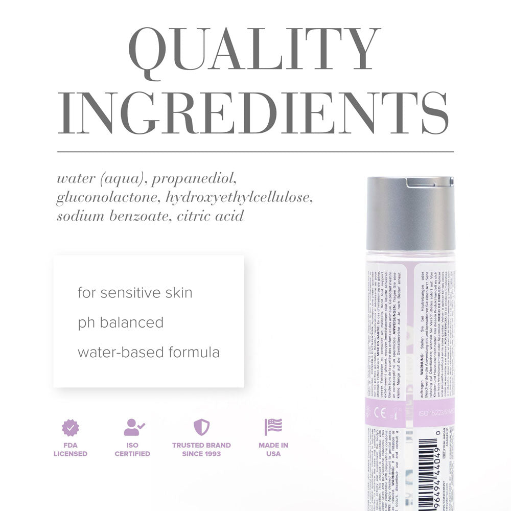 JO Agape Original Lube - 120 mL - Water Based Lubricant for Sensitive Skin - 120 ml Bottle