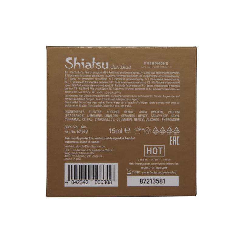 Shiatsu Pheromone Eau De Parfum Men - Dark Blue 15ML