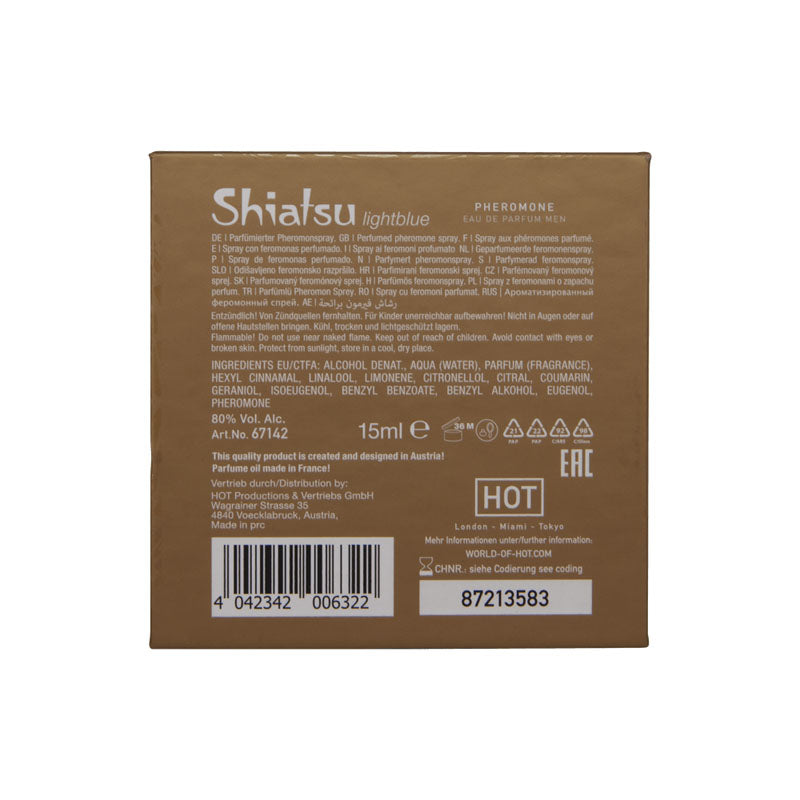 Shiatsu Pheromone Eau De Parfum Men - Light Blue 15ML