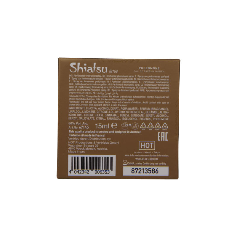 Shiatsu Pheromone Eau De Parfum Women - Lime 15ML