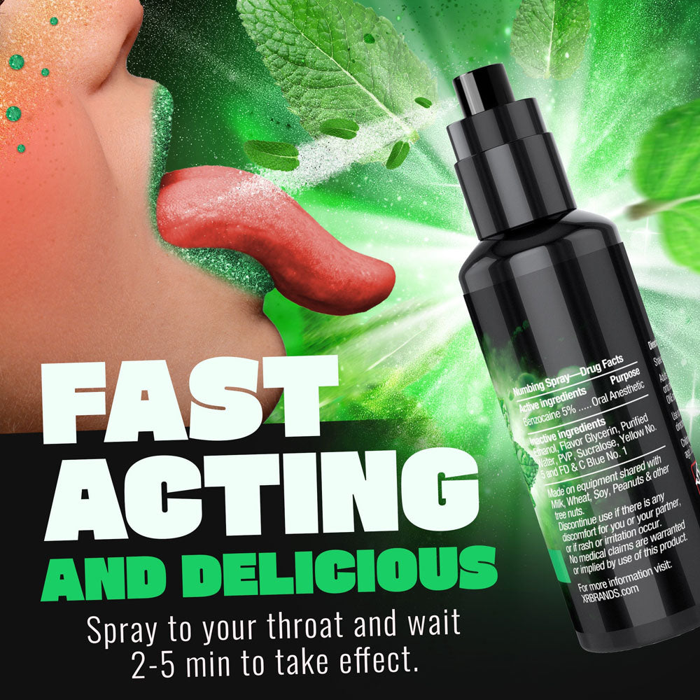 Good Blow Deep Throat Spray - Spearmint - Spearmint Flavoured Numbing Spray - 59 ml Spray