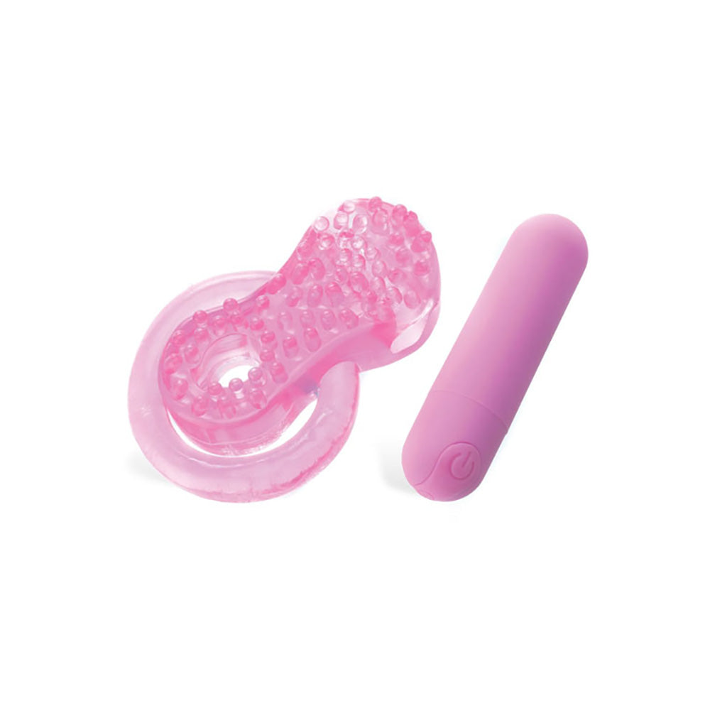 Adam & Eve RECHARGEABLE COUPLES ENHANCER - Pink USB Rechargeable Cock & Balls Ring