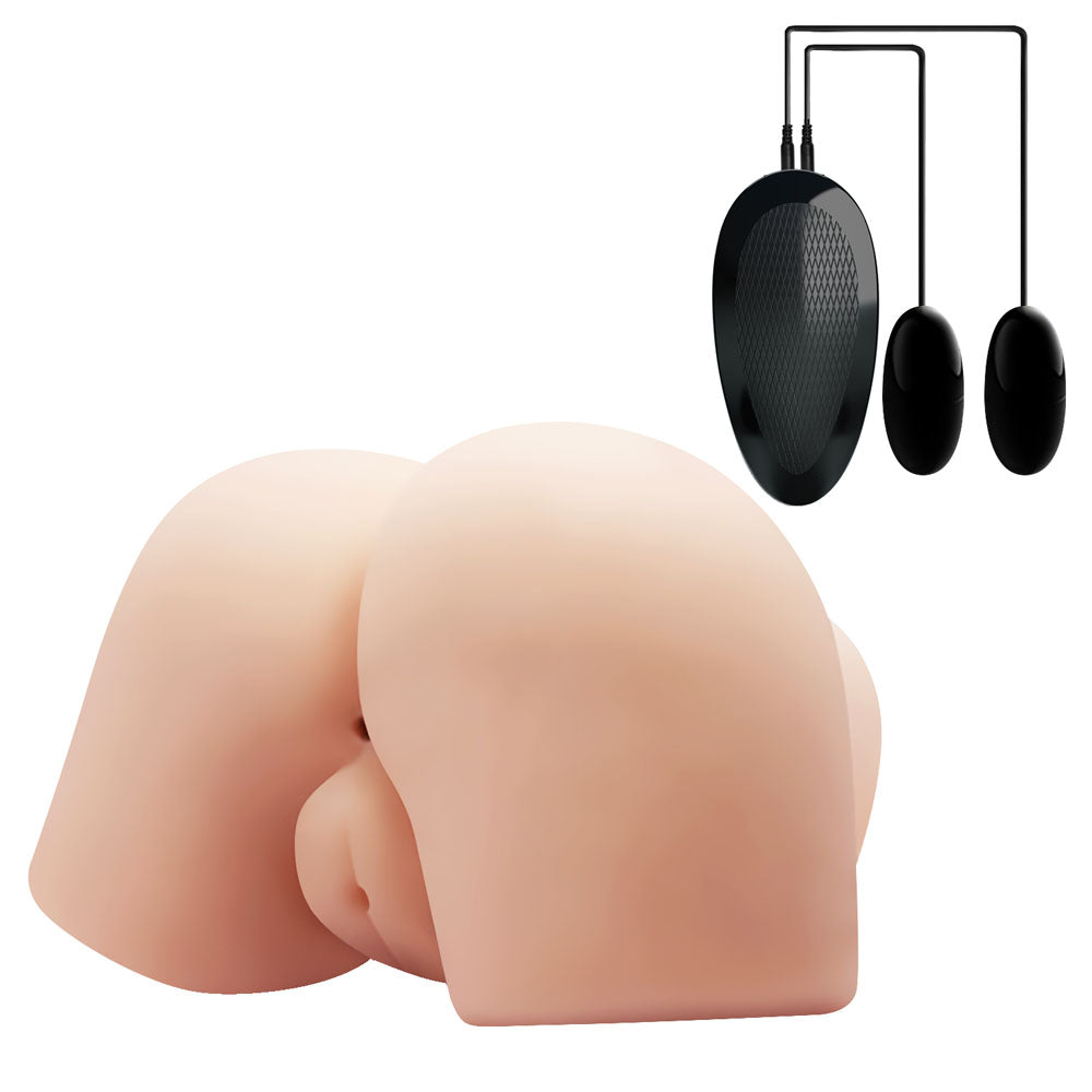 CRAZY BULL Vibrating Doggy Torso - Flesh Vibrating Doggy Style Torso Masturbator