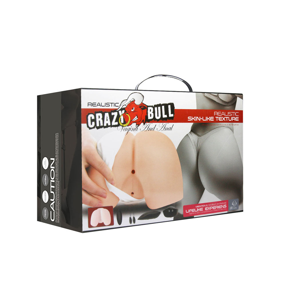 CRAZY BULL Vibrating Doggy Torso - Flesh Vibrating Doggy Style Torso Masturbator