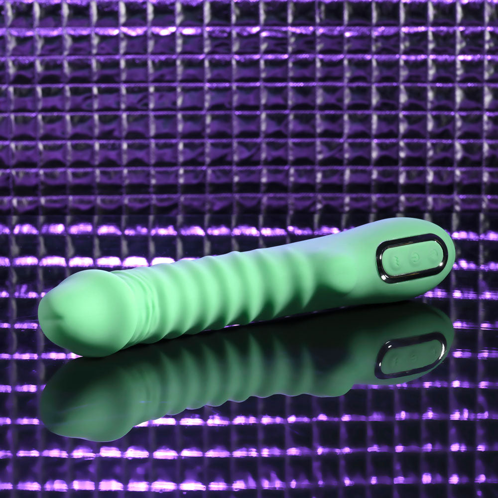 Evolved FULL THROTTLE - Mint Green 24.1 cm USB Rechargeable Vibrator