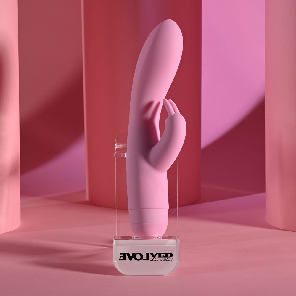 Evolved CUSHY BUNNY - Pink 19.1 cm USB Rechargeable Rabbit Vibrator