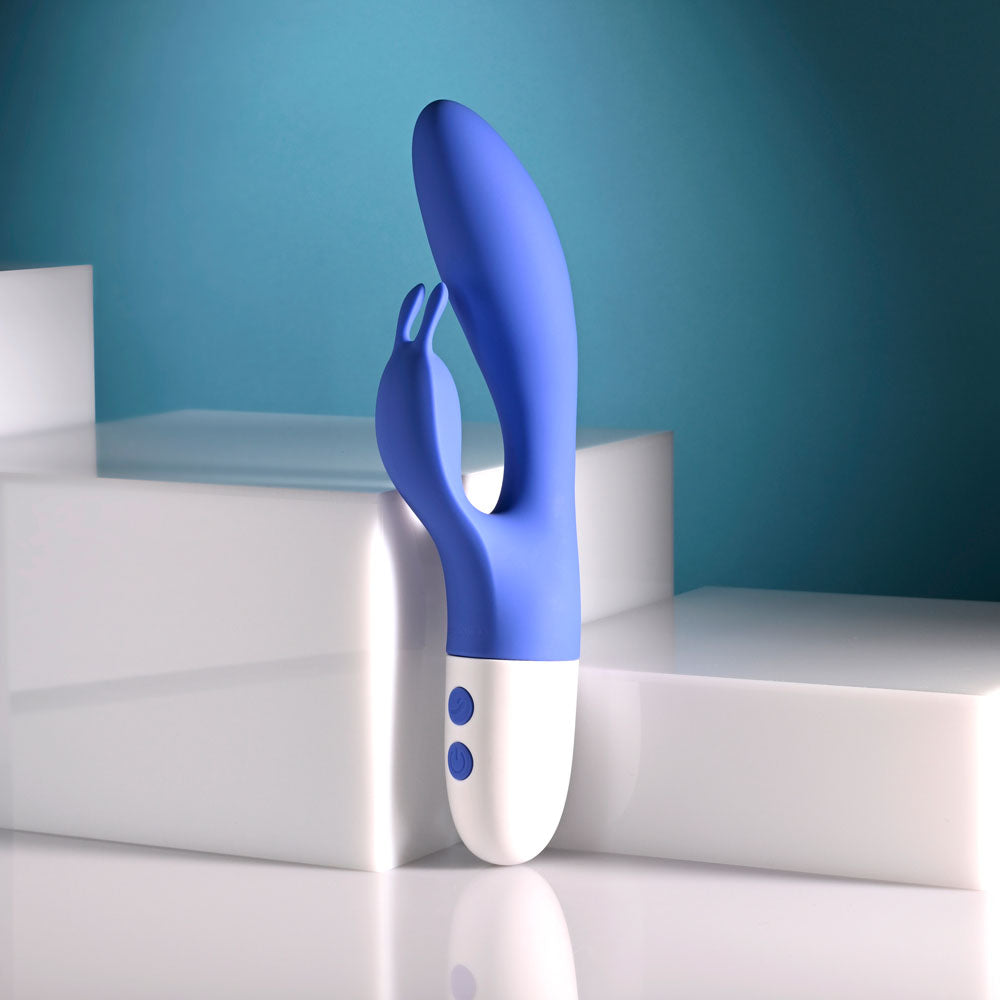 Evolved FUNNY BUNNY - Blue 20 cm USB Rechargeable Rabbit Vibrator