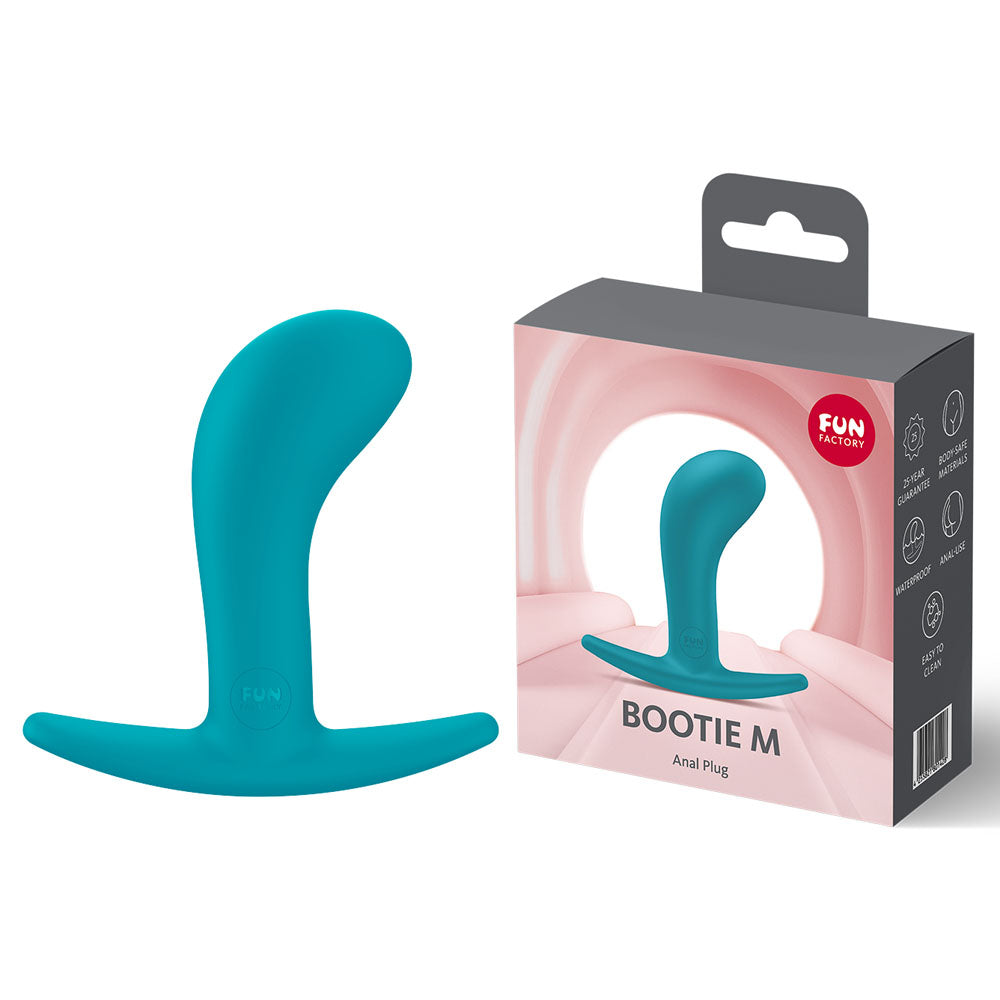 Fun Factory BOOTIE M Aquamarine - Aquamarine 9.4 cm Medium Butt Plug