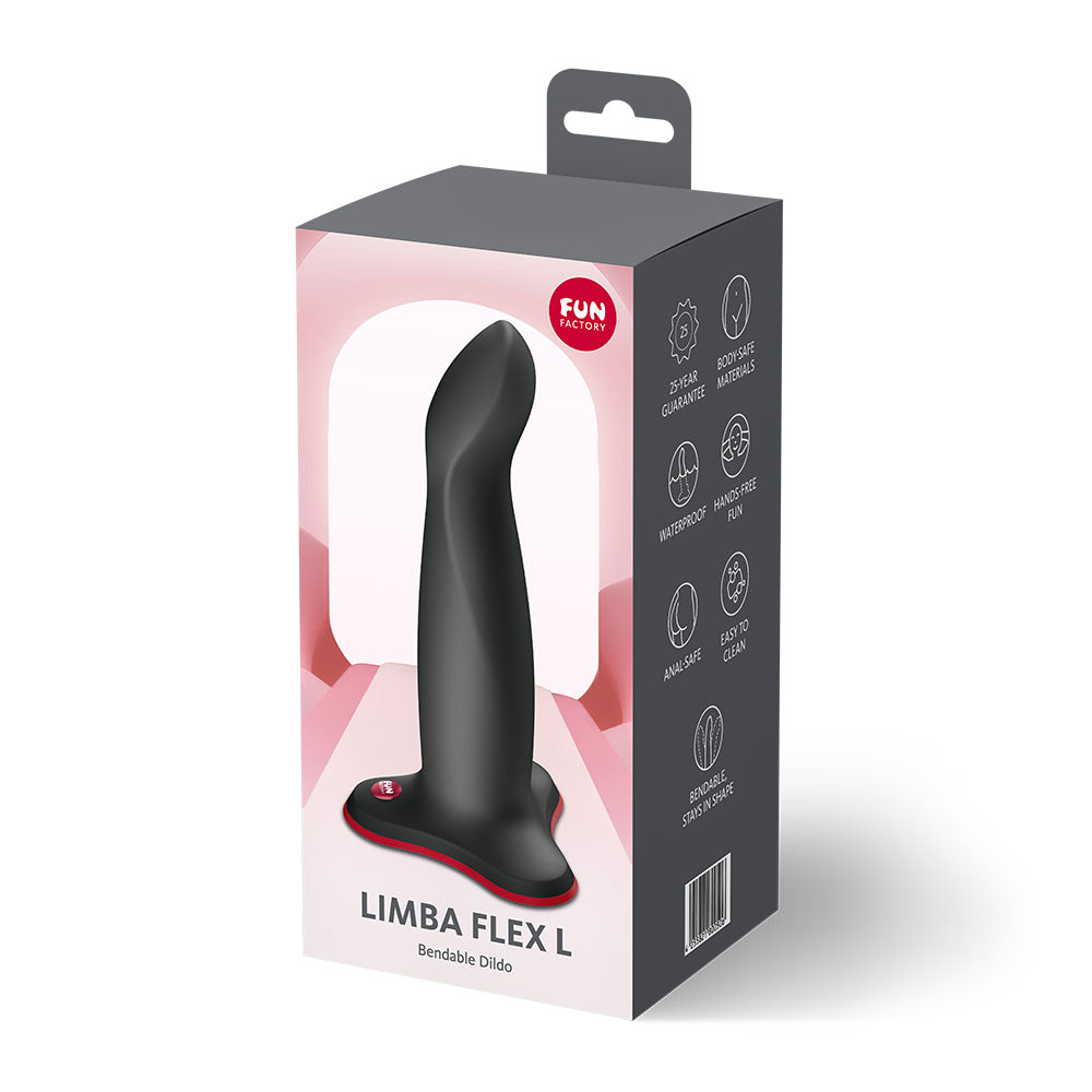 Fun Factory LIMBA FLEX L Black - Black 17.8 cm Dildo