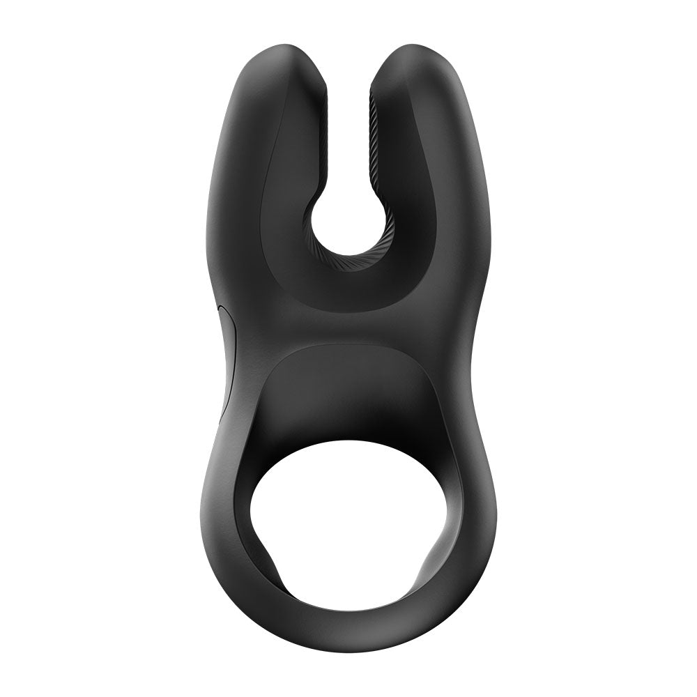 Fun Factory NOS PRO Black - Black USB-C Rechargeable Vibrating Cock Ring