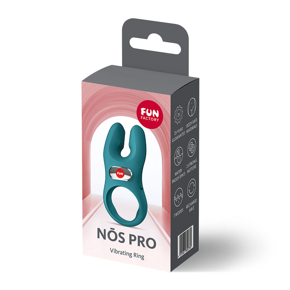 Fun Factory NOS PRO Bottle Green - Bottle Green USB-C Rechargeable Vibrating Cock Ring