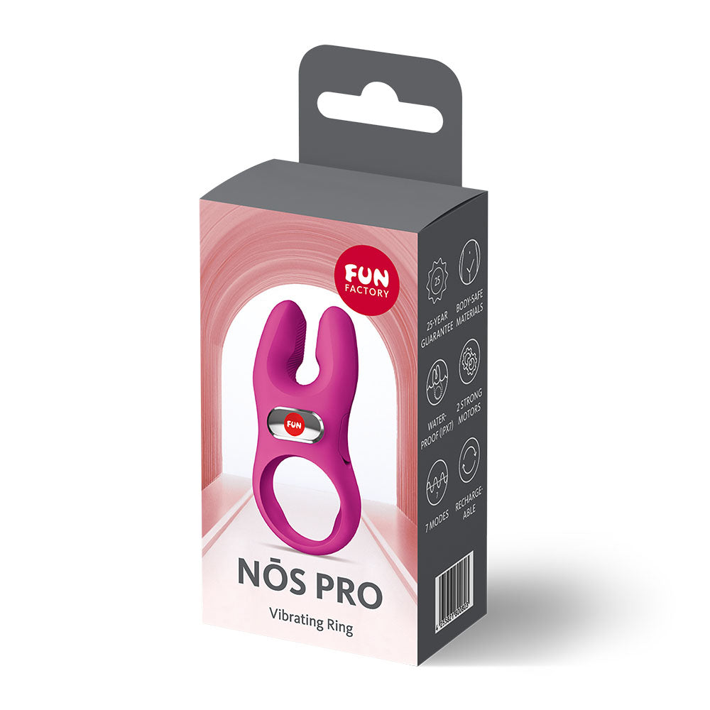 Fun Factory NOS PRO Magenta - Magenta USB-C Rechargeable Vibrating Cock Ring