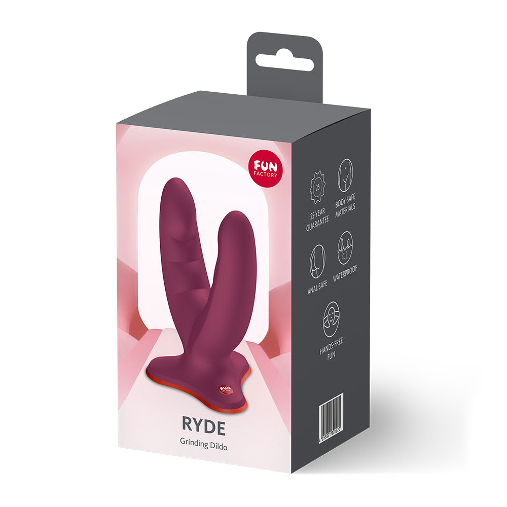 Fun Factory RYDE Wine Red - Wine Red Grinding Dildo