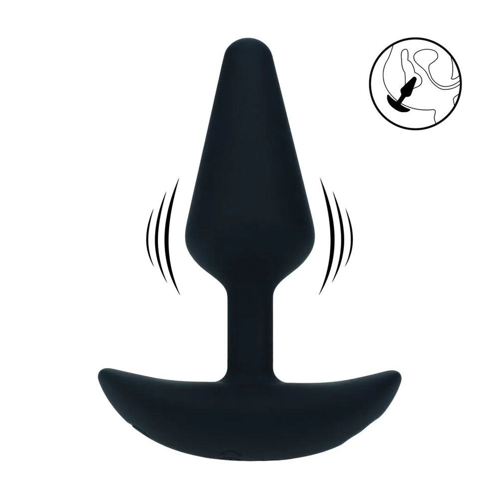 LEVELZ Classic Vibrating Silicone Anal Plug - Small - Black Small USB Rechargeable Butt Plug