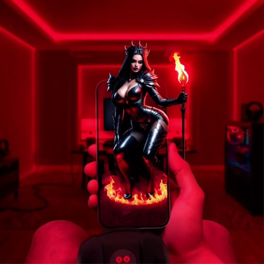 MASTURS Raven - USB Rechargeable Vibrating and Sucking Auto Stroker with Augmented Reality