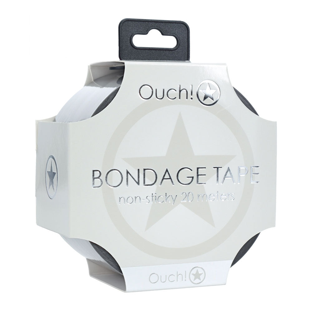 OUCH! PVC Non-Stick Tape - Silver - Silver Bondage Tape - 20 metre Length