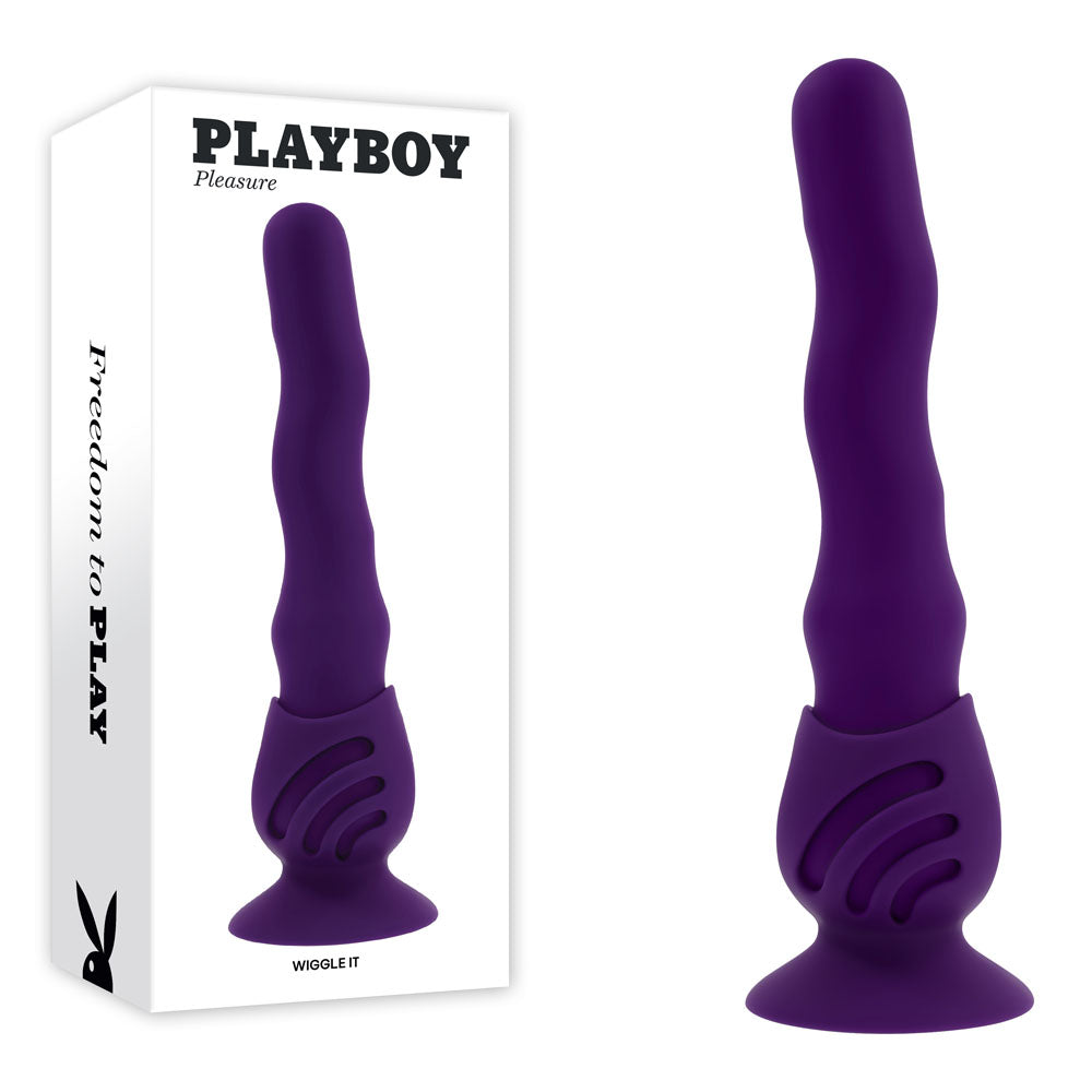 Playboy Pleasure WIGGLE IT - Purple 23.9 cm USB Rechargeable Wiggling Vibrator