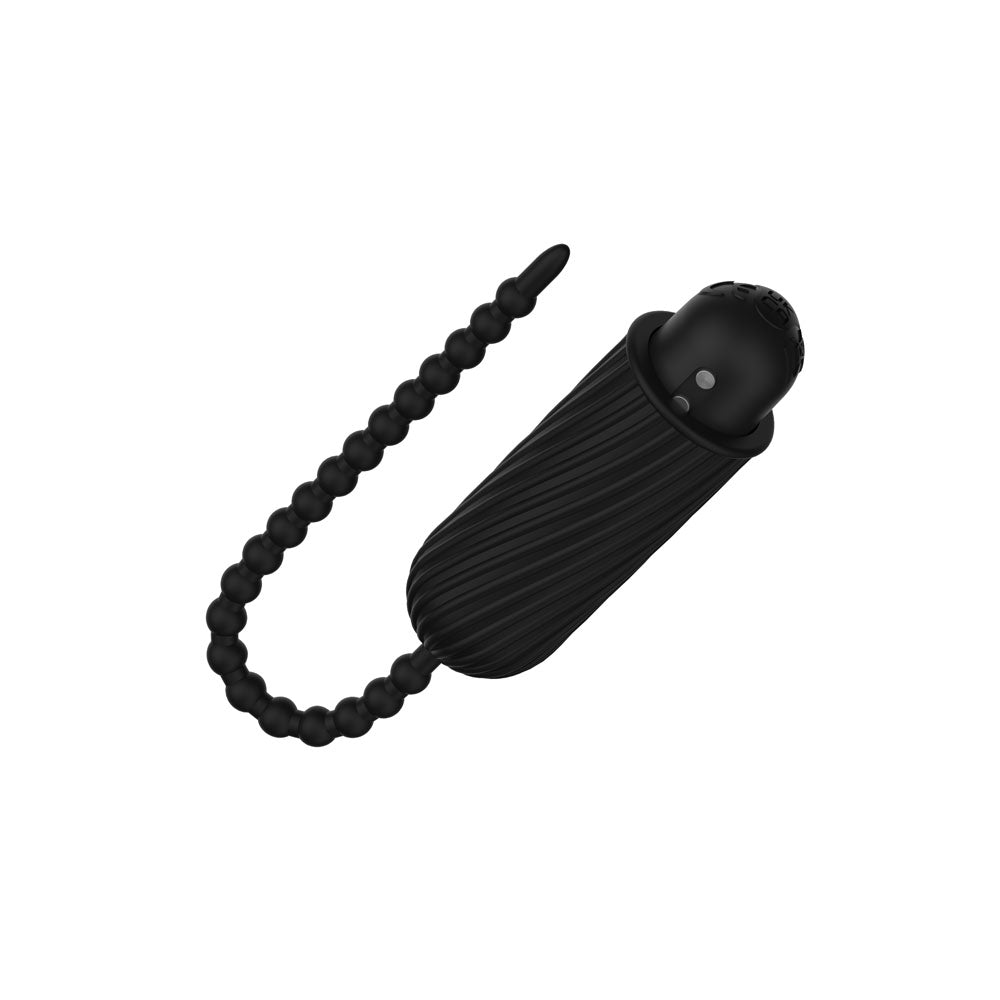 Passion Play Vibrating Silicone Sound - Black USB Rechargeable Vibrating Urethral Sound