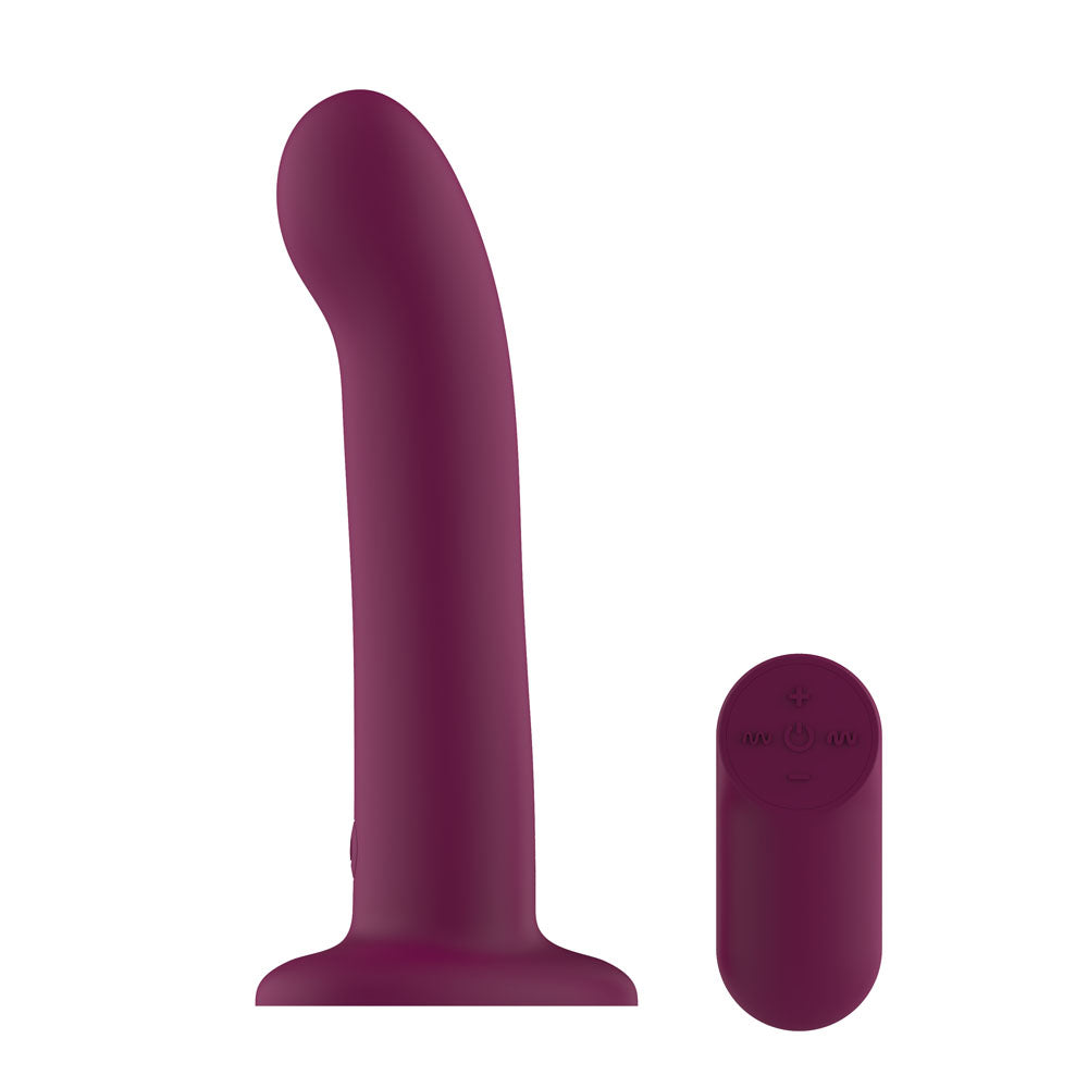 Passion Play Vibrating Dildo - Purple - Purple 18.2 cm USB Rechargeable Vibrating Dildo with Wireless Remote