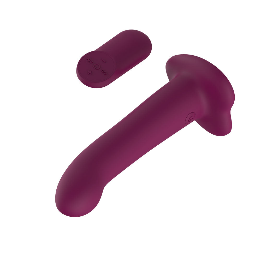 Passion Play Vibrating Dildo - Purple - Purple 18.2 cm USB Rechargeable Vibrating Dildo with Wireless Remote