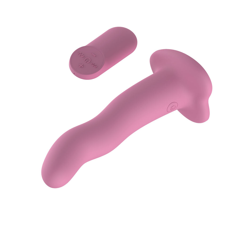 Passion Play Vibrating Dildo - Pink - Pink 18.2 cm USB Rechargeable Vibrating Dildo with Wireless Remote