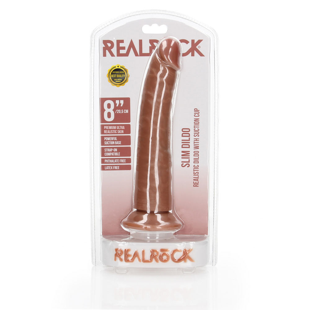 REALROCK Realistic Slim Dildo with Suction Cup - 20.5cm