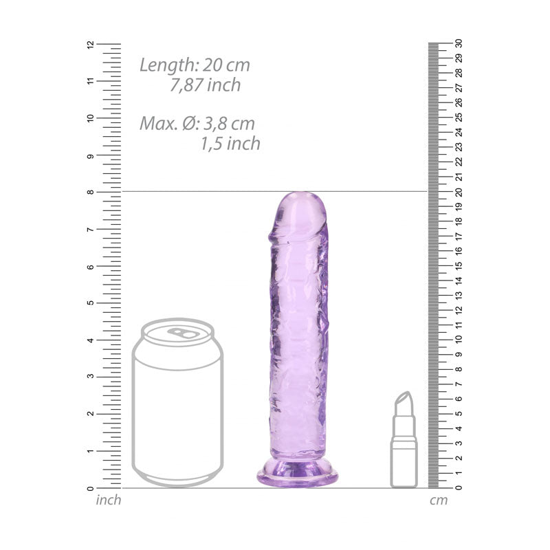 REALROCK 18 cm Straight Dildo - Purple