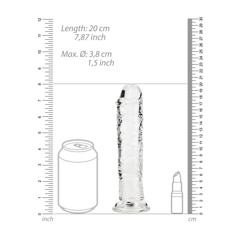 REALROCK 18 cm Straight Dildo - Clear