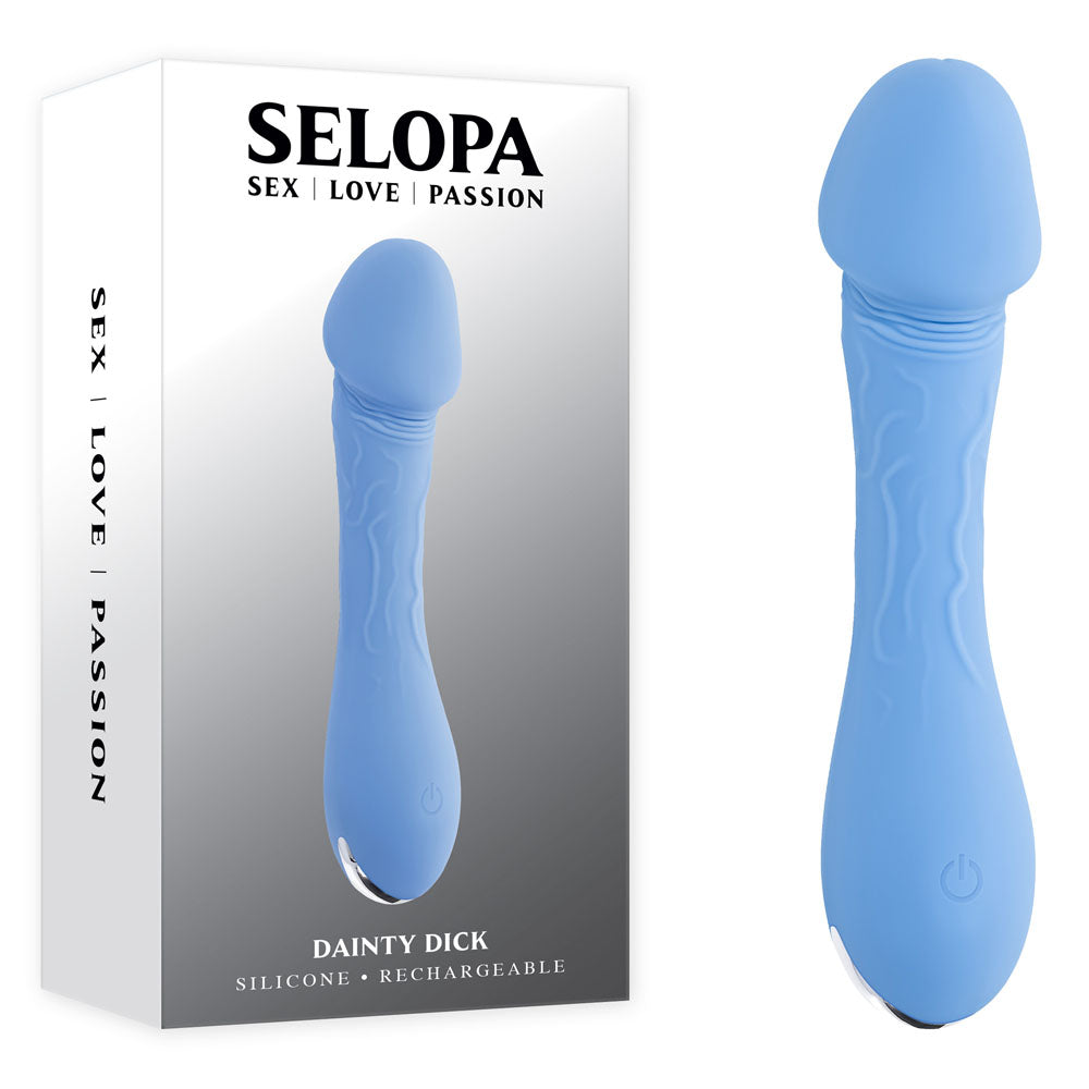 Selopa DAINTY DICK - Baby Blue 11.9 cm USB Rechargeable Mini Vibrator