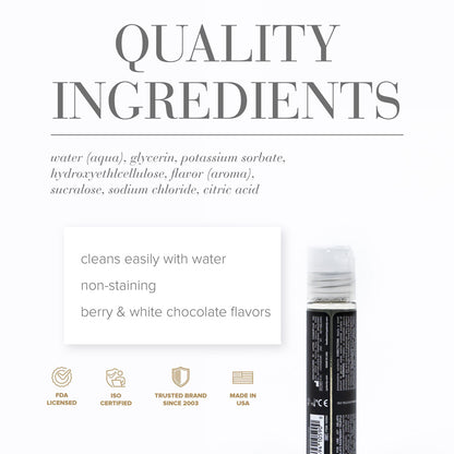 JO Gelato White Chocolate Raspberry Lube - 30 mL - White Chocolate Raspberry Flavoured Water Based Lubricant - 30 ml Bottle