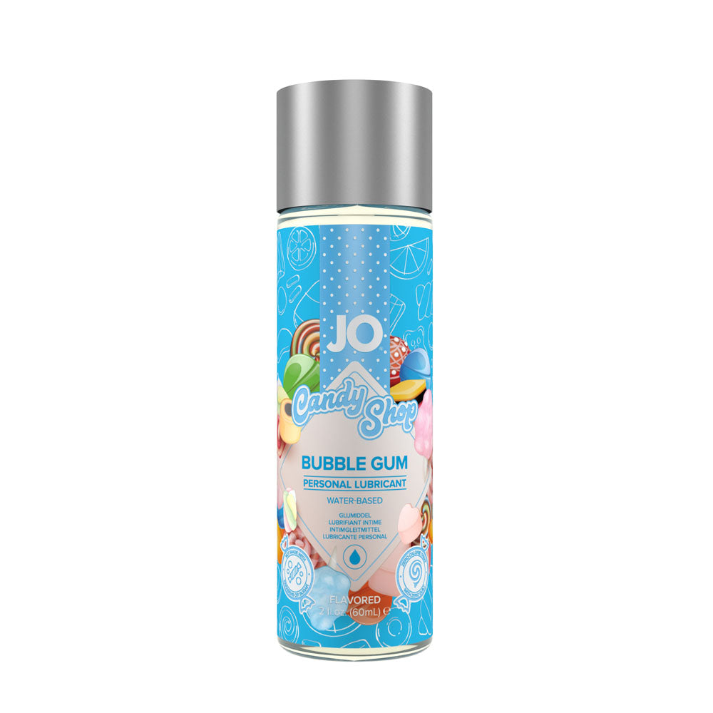 JO Candy Shop Bubblegum Lube - 60 mL - Bubblegum Flavoured Water Based Lubricant - 60 ml Bottle
