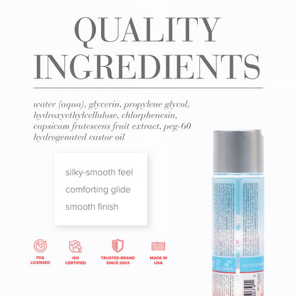JO H2O Warming Lube - 120 mL - Water Based Warming Lubricant - 120 ml Bottle