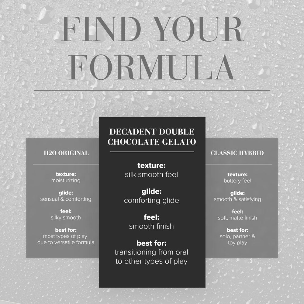 JO Gelato Decadent Double Chocolate Lubricant - 120 mL - Chocolate Flavoured Water Based Lubricant - 120 ml Bottle