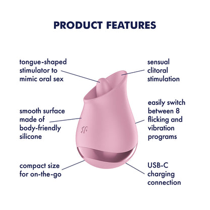 Satisfyer Tongue Player - Pink USB Rechargeable Flicking Stimulator