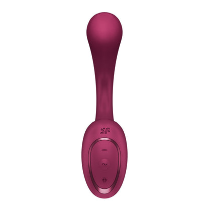 Satisfyer G For Goddess 2 - Wine Red - Wine Red 18.8 cm USB Rechargeable Vibrator with Clit Stim