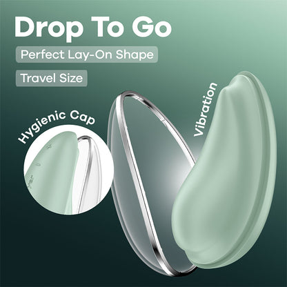 Satisfyer Drop To Go - Mint - Mint Green USB Rechargeable Clitoral Stimulator