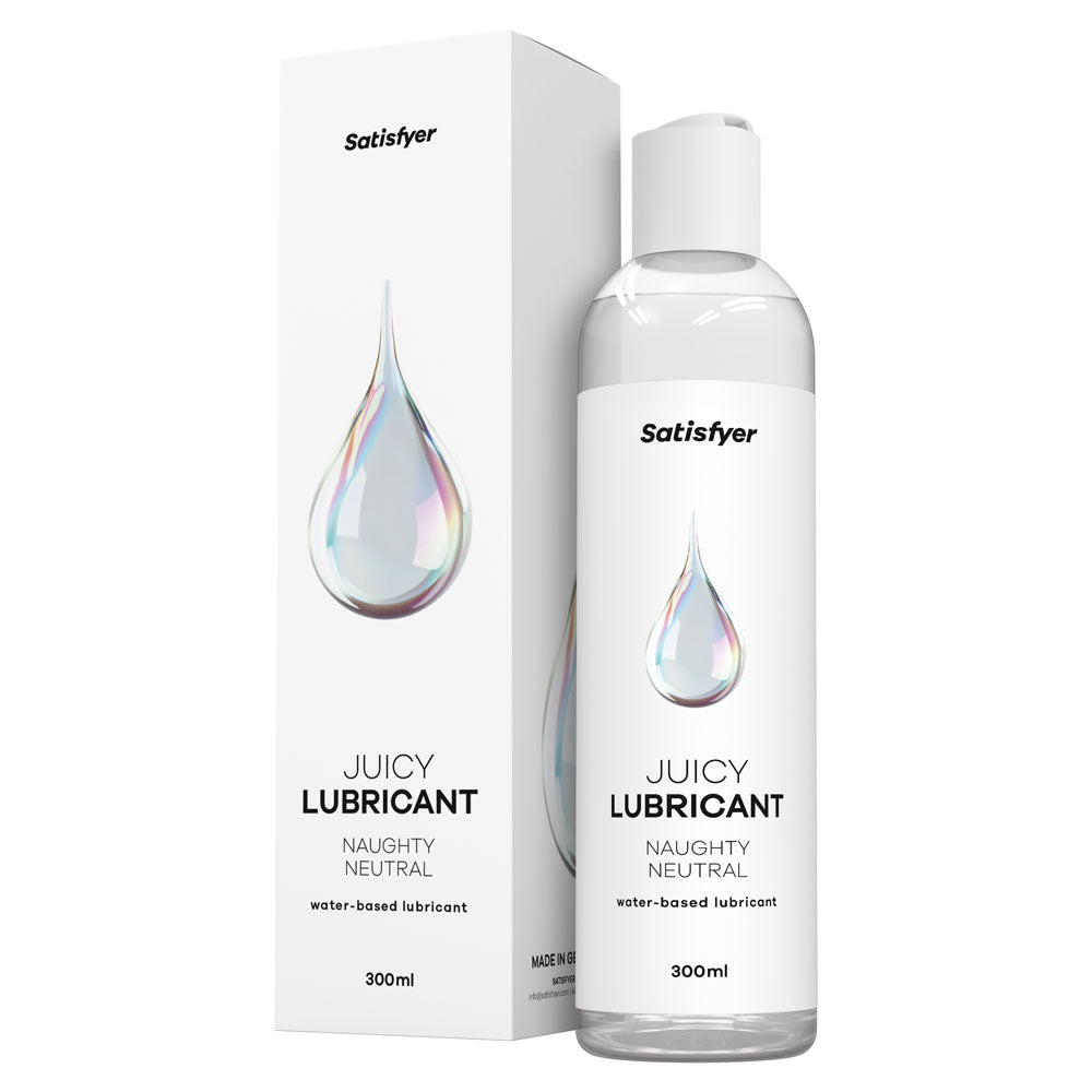 Satisfyer Juicy Lubricant 300 ml Naughty Neutral - Unscented Water Based Lubricant - 300 ml Bottle
