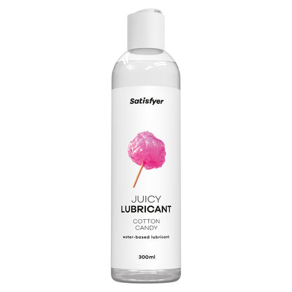 Satisfyer Juicy Lubricant 300 ml Cotton Candy - Cotton Candy Scented Water Based Lubricant - 300 ml Bottle