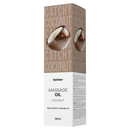 Satisfyer Massage Oil 250 ml Coconut - Coconut Scented Massage Oil - 250 ml Bottle