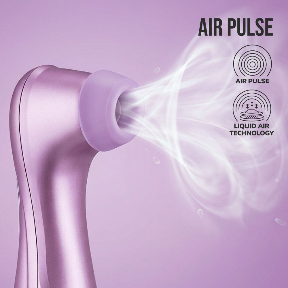 Satisfyer Pro 2 Generation 4 in Amethyst air pulse head close-up