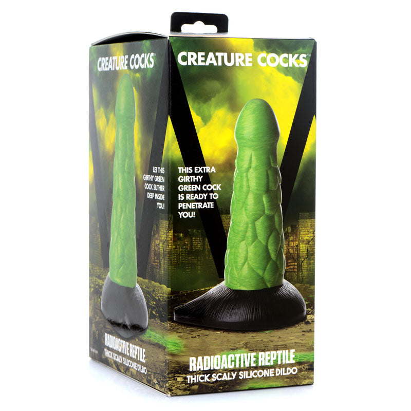 Creature Cocks Radioactive Reptile Thick Scaly Silicone Dildo