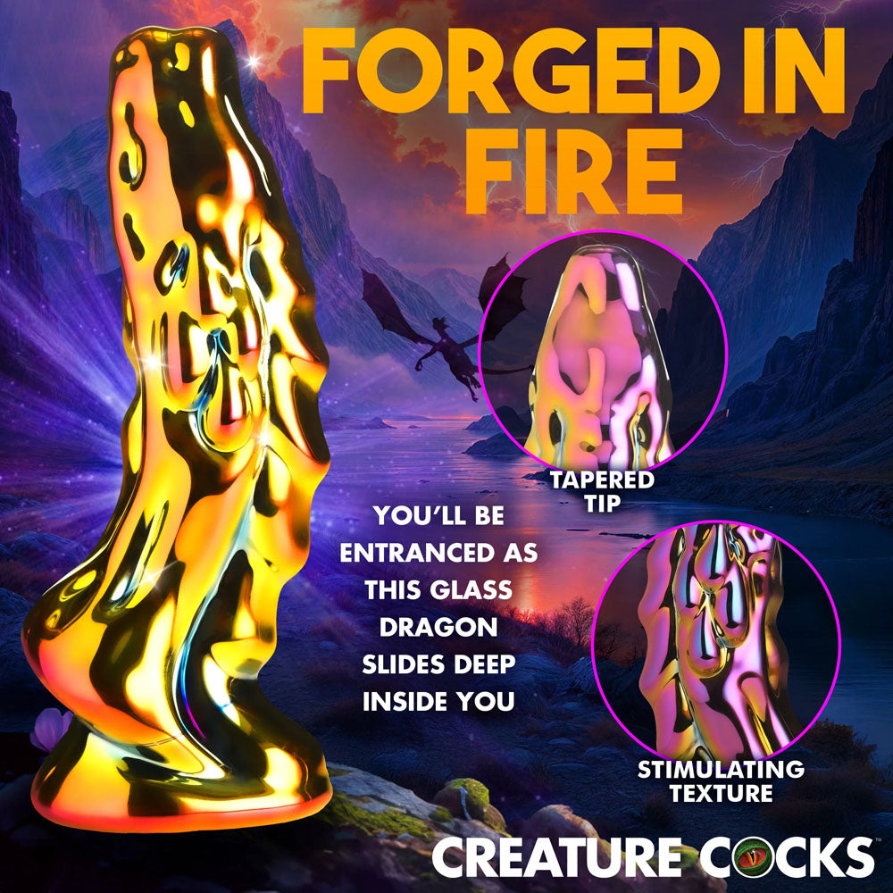 Creature Cocks Dragon Glass - Coloured 15.7 cm Glass Fantasy Dildo